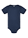 Infant Fine Jersey Bodysuit Denim Ghosted Front View