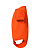Infant Fine Jersey Bodysuit Orange Ghosted Side View