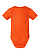 Infant Fine Jersey Bodysuit Orange Ghosted Front View