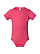 Infant Fine Jersey Bodysuit Vintage Hot Pink Ghosted Front View
