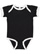 INFANT RUFFLE BODYSUIT Black/White 