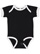 INFANT RUFFLE BODYSUIT Black/White Open