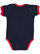 INFANT RUFFLE BODYSUIT Navy/Red Back
