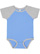 INFANT BASEBALL BODYSUIT Carolina Blue/Vintage Heather 