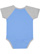INFANT BASEBALL BODYSUIT Carolina Blue/Vintage Heather 1 Back