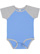 INFANT BASEBALL BODYSUIT Carolina Blue/Vintage Heather 1 Open