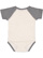 INFANT BASEBALL BODYSUIT Natural Heather/Grnite Heather Back