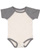 INFANT BASEBALL BODYSUIT Natural Heather/Grnite Heather Open