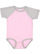 INFANT BASEBALL BODYSUIT Pink/Vintage Heather 