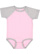 INFANT BASEBALL BODYSUIT Pink/Vintage Heather 1