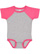 INFANT BASEBALL BODYSUIT Vn Heather/Vn Hot Pink 