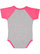 INFANT BASEBALL BODYSUIT Vn Heather/Vn Hot Pink Back