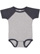 INFANT BASEBALL BODYSUIT Vintage Heather/Vintage Navy 