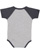 INFANT BASEBALL BODYSUIT Vintage Heather/Vintage Navy Back