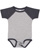 INFANT BASEBALL BODYSUIT Vintage Heather/Vintage Navy Open