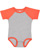 INFANT BASEBALL BODYSUIT Vintage Heather/Vintage Orange 