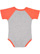 INFANT BASEBALL BODYSUIT Vintage Heather/Vintage Orange Back