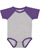 INFANT BASEBALL BODYSUIT Vintage Heather/Vintage Purple 