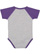 INFANT BASEBALL BODYSUIT Vintage Heather/Vintage Purple Back