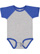 INFANT BASEBALL BODYSUIT Vintage Heather/Vintage Royal Open