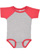 INFANT BASEBALL BODYSUIT Vintage Heather/Vintage Red 