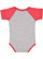 INFANT BASEBALL BODYSUIT Vintage Heather/Vintage Red Back