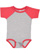 INFANT BASEBALL BODYSUIT Vintage Heather/Vintage Red Open