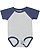 INFANT BASEBALL BODYSUIT VN Heather/VN True Navy Open