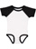 INFANT BASEBALL BODYSUIT White/Black 