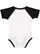 INFANT BASEBALL BODYSUIT White/Black Back
