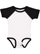 INFANT BASEBALL BODYSUIT White/Black Open