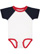 INFANT BASEBALL BODYSUIT White/Navy/Red 