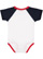 INFANT BASEBALL BODYSUIT White/Navy/Red Back