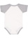 INFANT BASEBALL BODYSUIT White/Vintage Heather Back