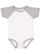 INFANT BASEBALL BODYSUIT White/Vintage Heather Open