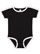 INFANT RETRO RINGER BODYSUIT Black/White 1