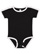 INFANT RETRO RINGER BODYSUIT Black/White 1 Open