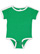INFANT RETRO RINGER BODYSUIT Vintage Green/White 1 Open