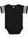 INFANT FOOTBALL BODYSUIT Black/White Open