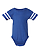 Infant Football Bodysuit Vintage Royal/Blended White Ghosted Front View