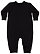 INFANT FLEECE ONE PIECE Black Open