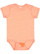 INFANT MELANGE JERSEY BODYSUIT Papaya Melange Open