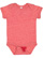 INFANT MELANGE JERSEY BODYSUIT Red Melange Open