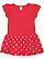 INFANT BABY RIB DRESS Red/Red-White Dot 