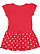 INFANT BABY RIB DRESS Red/Red-White Dot Back