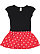 TODDLER BABY RIB DRESS Black/Red-White Dot 