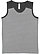 YOUTH CONTRAST BACK TANK Granite Heather/Vintage Smoke 