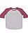 YOUTH BASEBALL TEE Vintage Hthr/Vintage Burgundy 