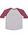 YOUTH BASEBALL TEE Vintage Hthr/Vintage Burgundy Back