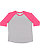 YOUTH BASEBALL TEE Vn Heather/Vn Hot Pink 